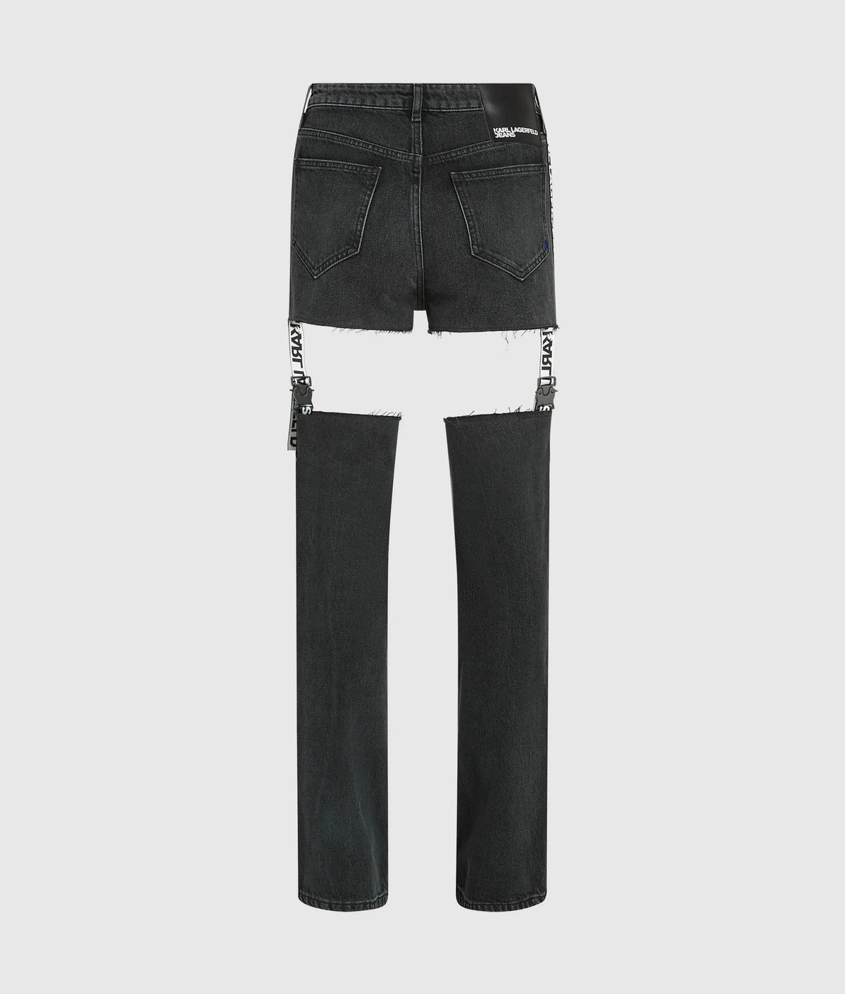 High-rise cut-out straight jeans