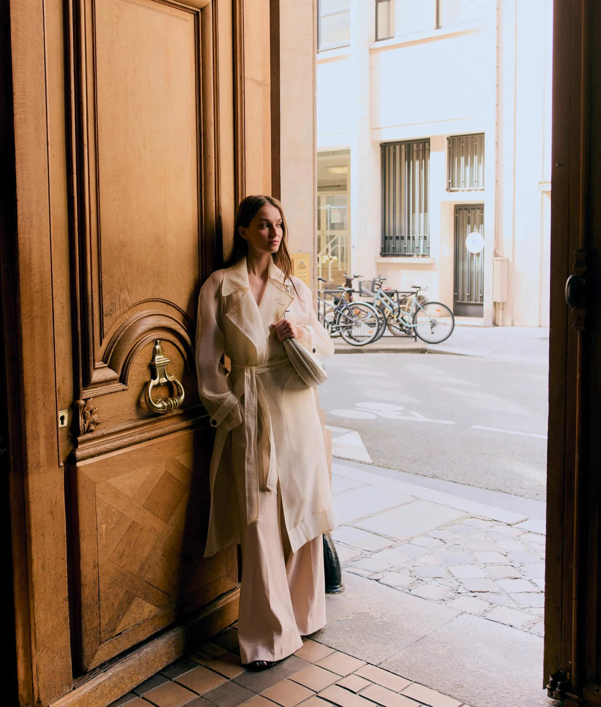 Organza trench coat