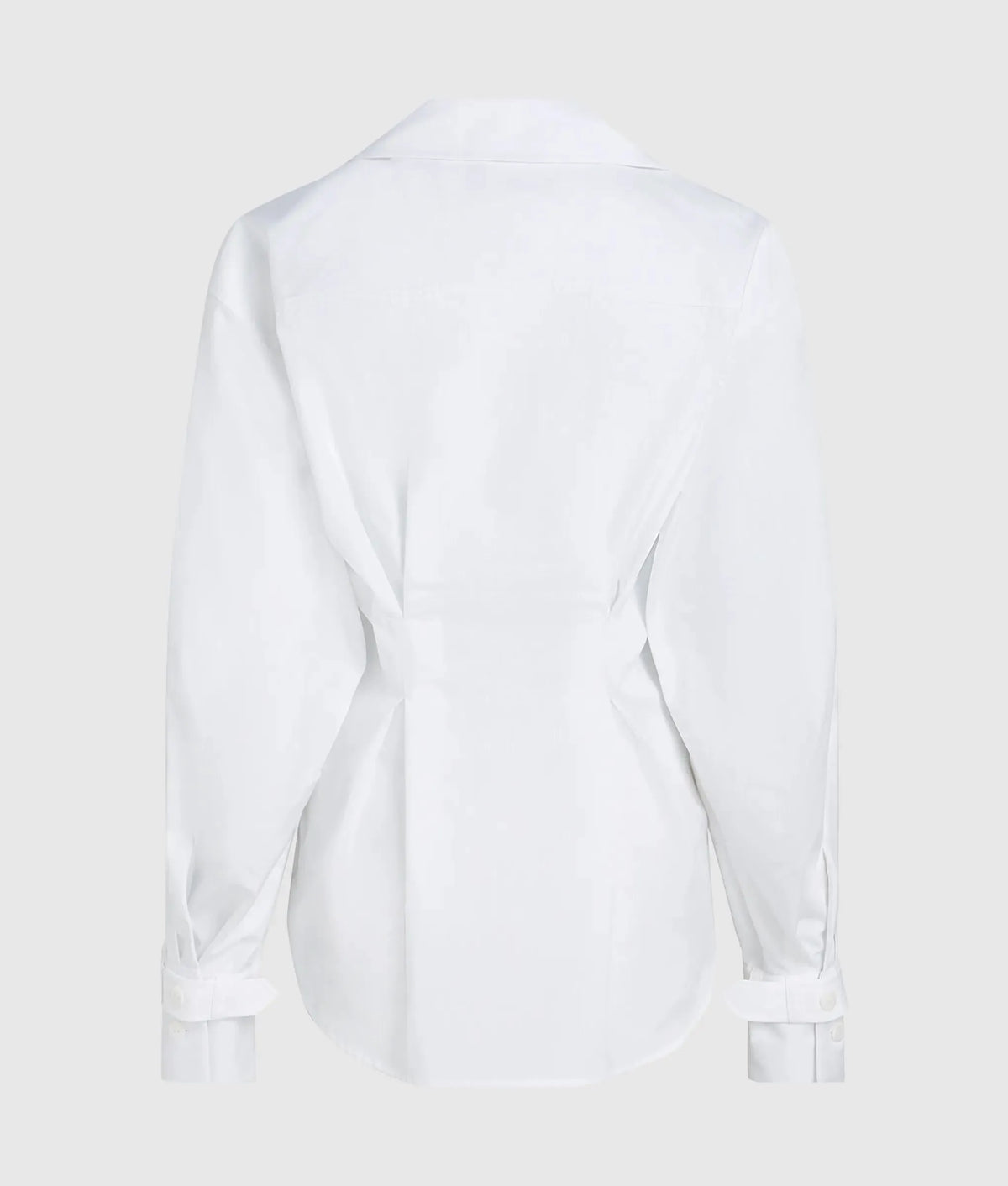 Double-breasted poplin shirt