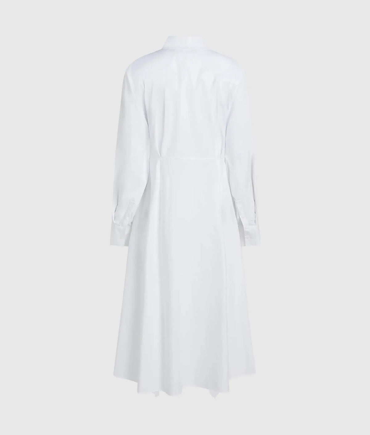 Poplin pleated shirt dress