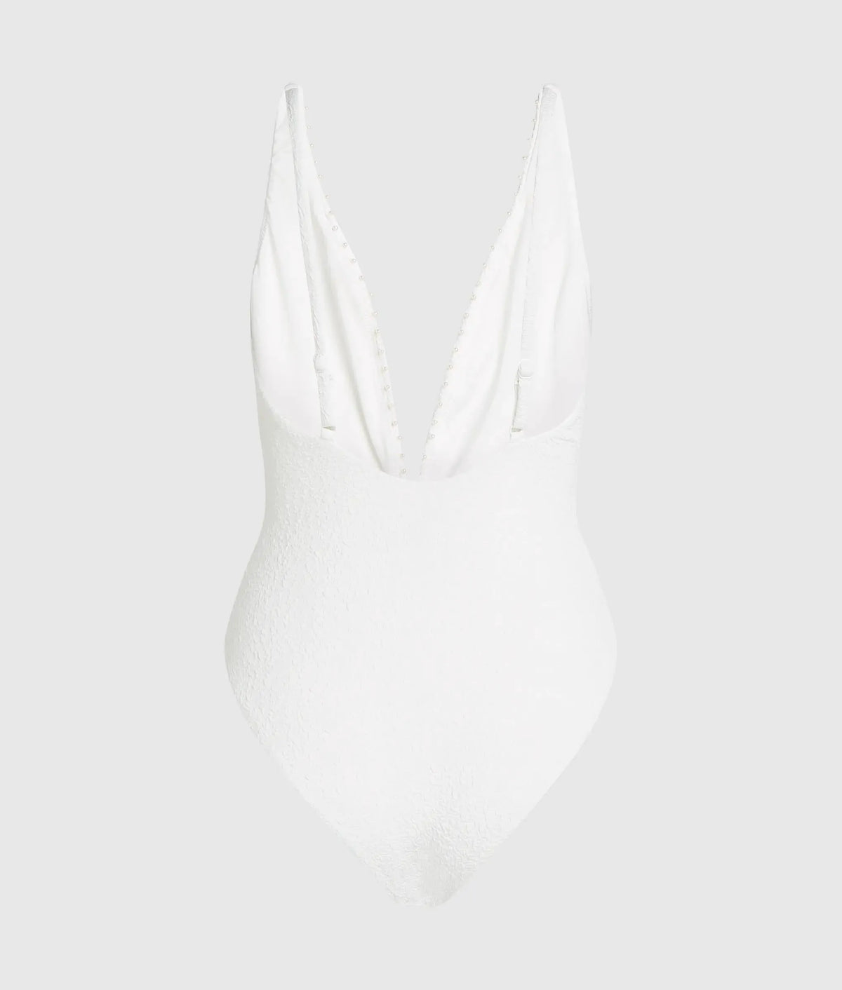 Textured faux-pearl swimsuit