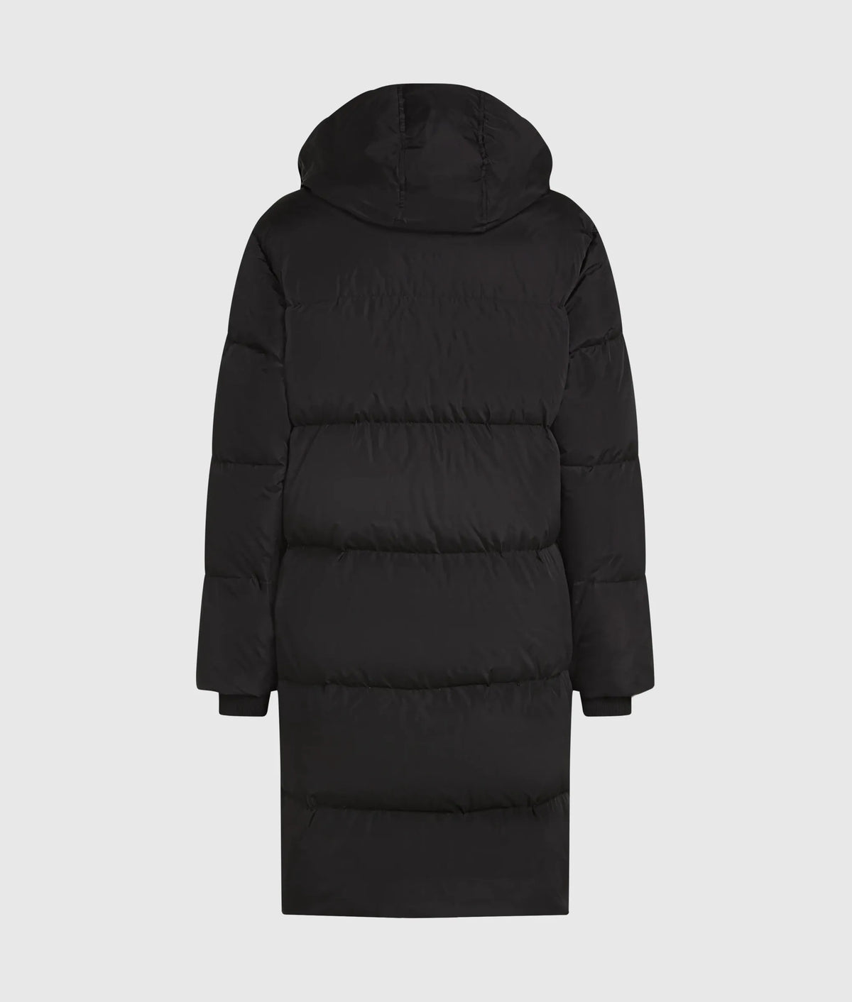 Long hooded puffer jacket