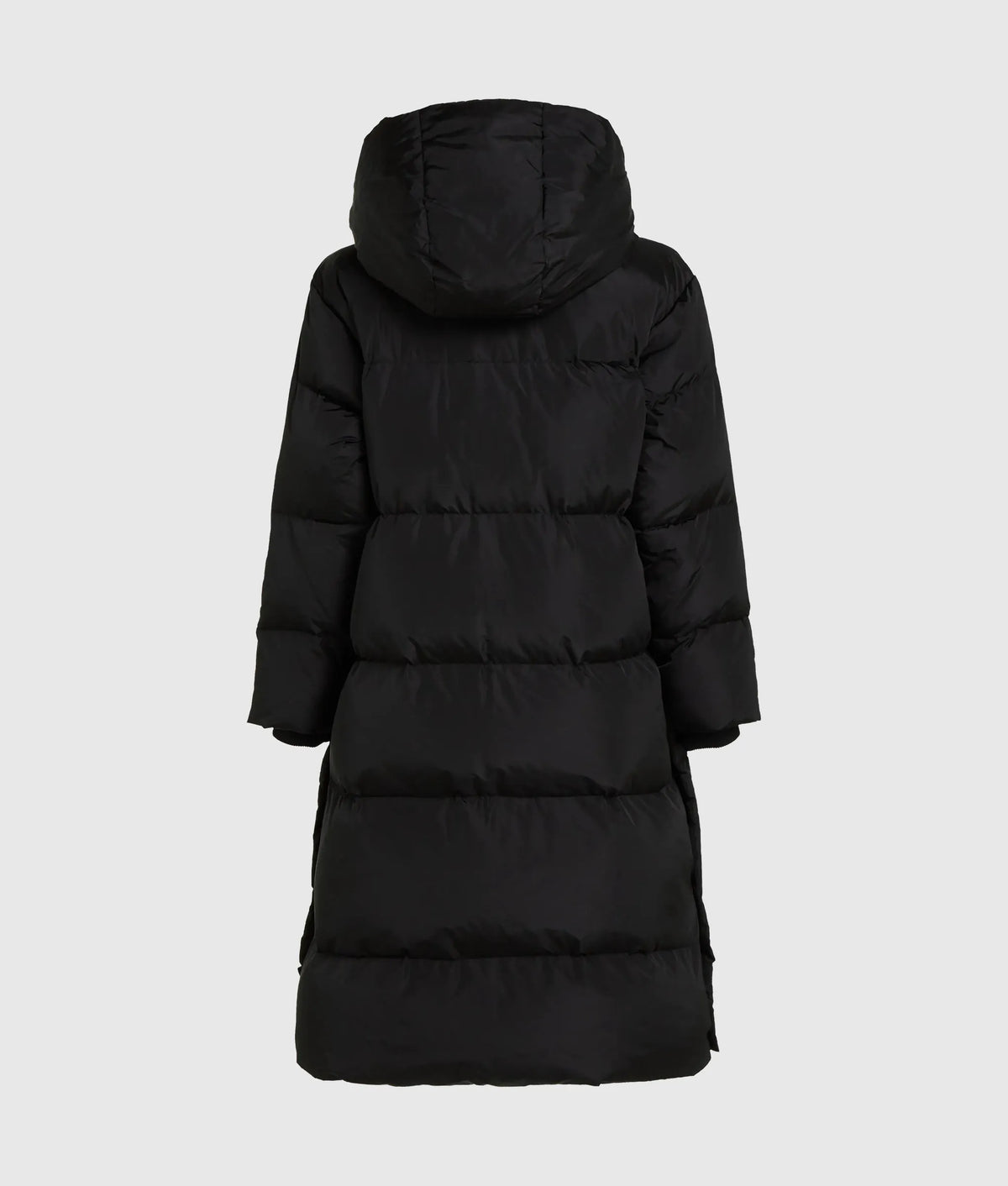 Long hooded puffer jacket