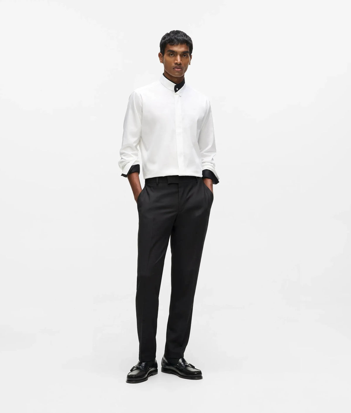 Contrast detail shirt