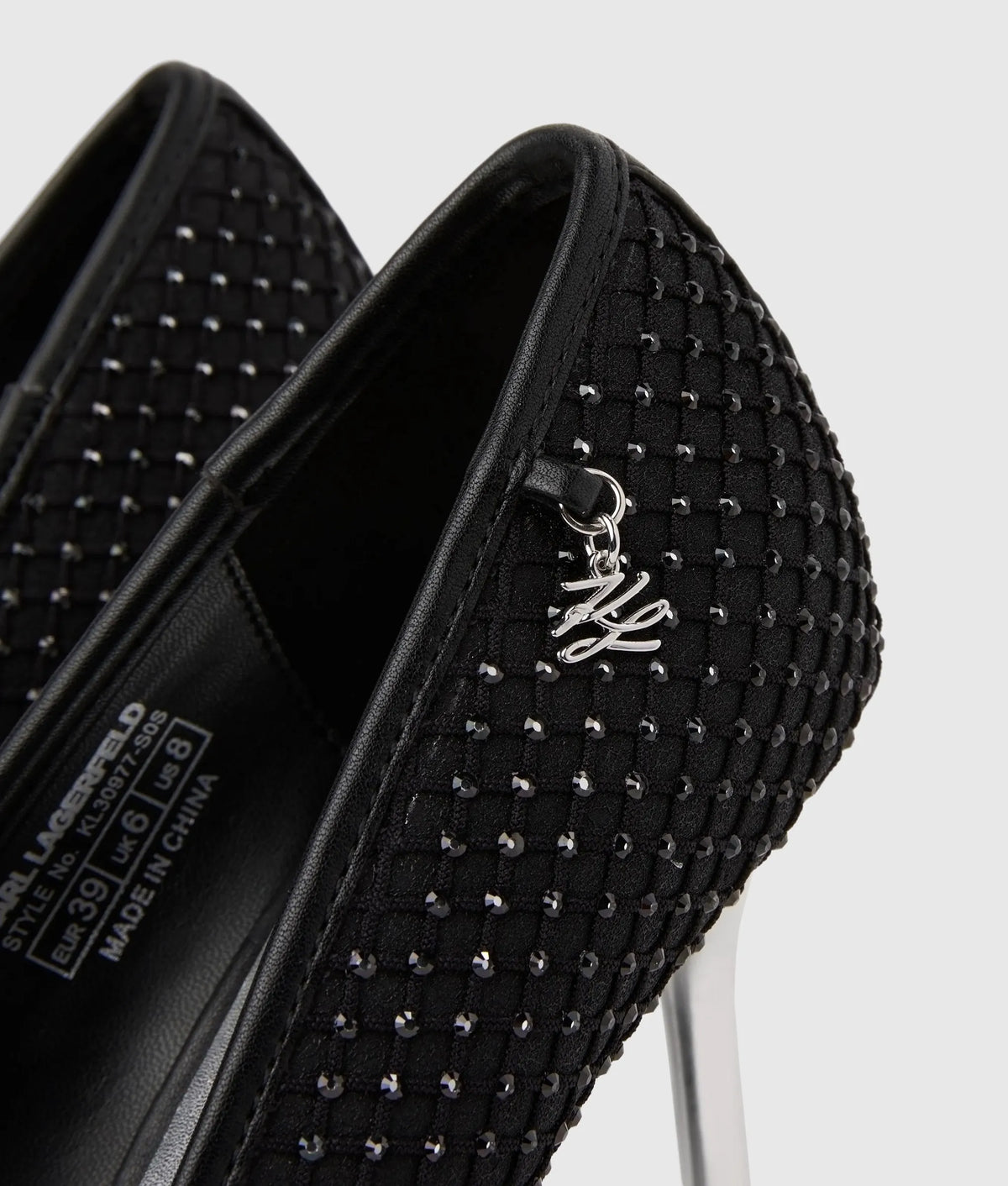 Sarabande gemstone mesh heels