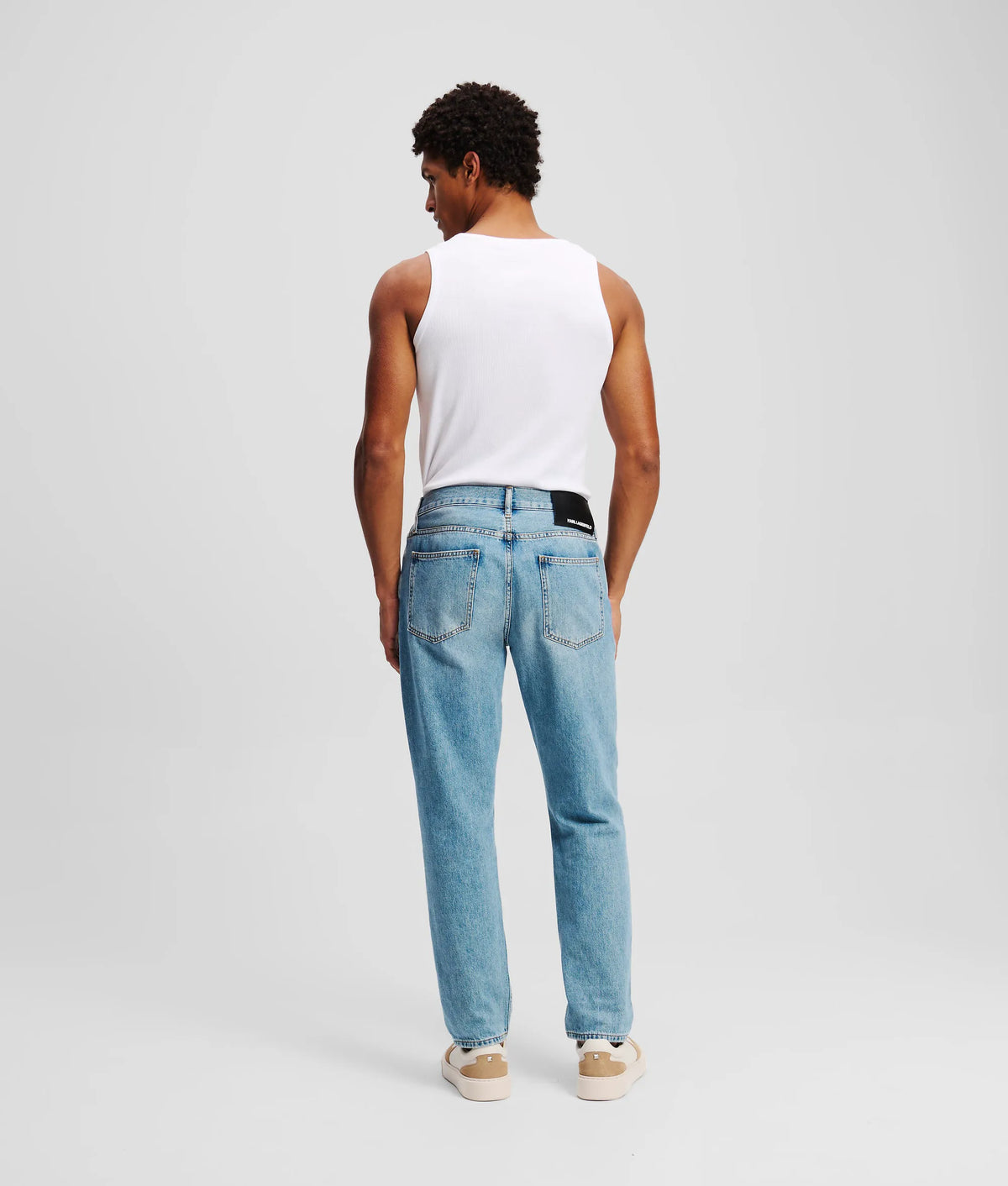 Logo tapered jeans