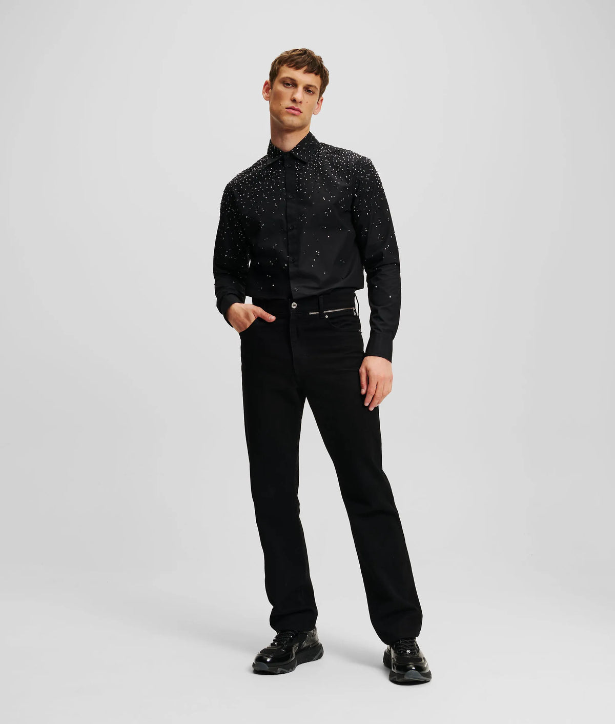 Rhinestone dégradé shirt
