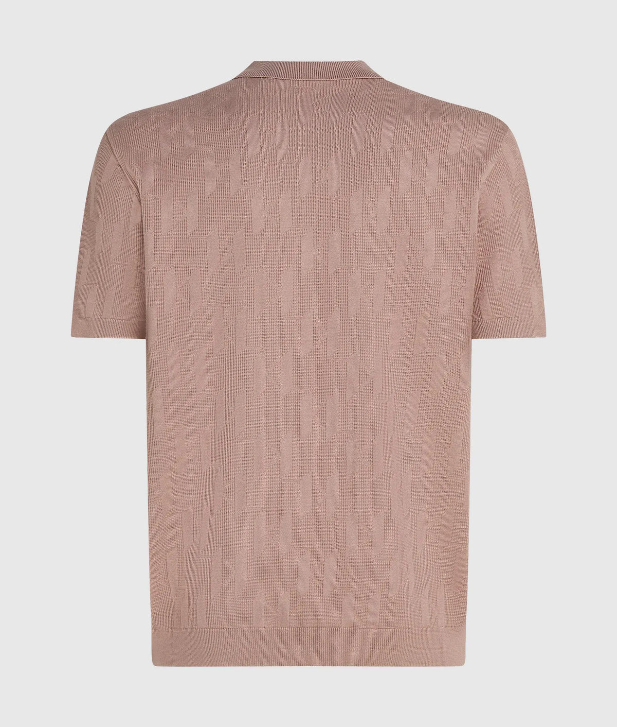 Monogram zip-up polo shirt