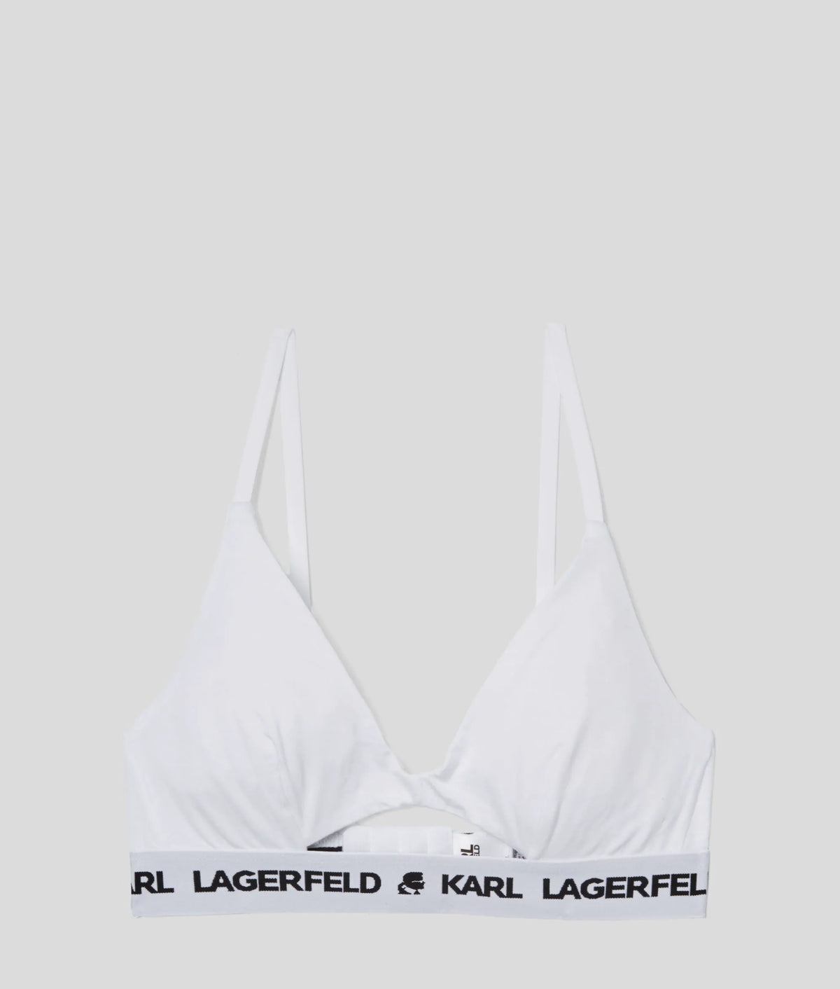 Logo peephole bra