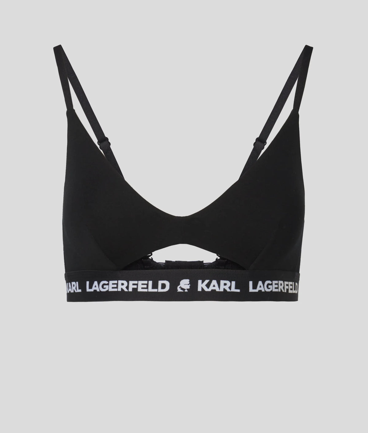 Logo peephole bra