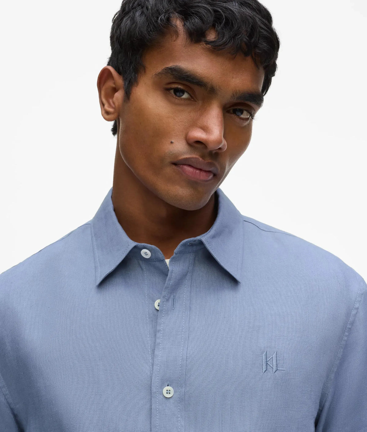 Monogram linen shirt