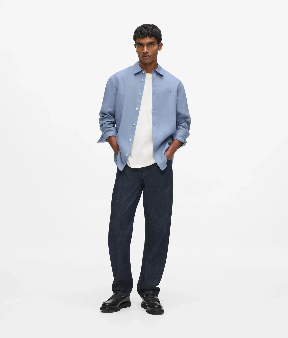 Monogram linen shirt