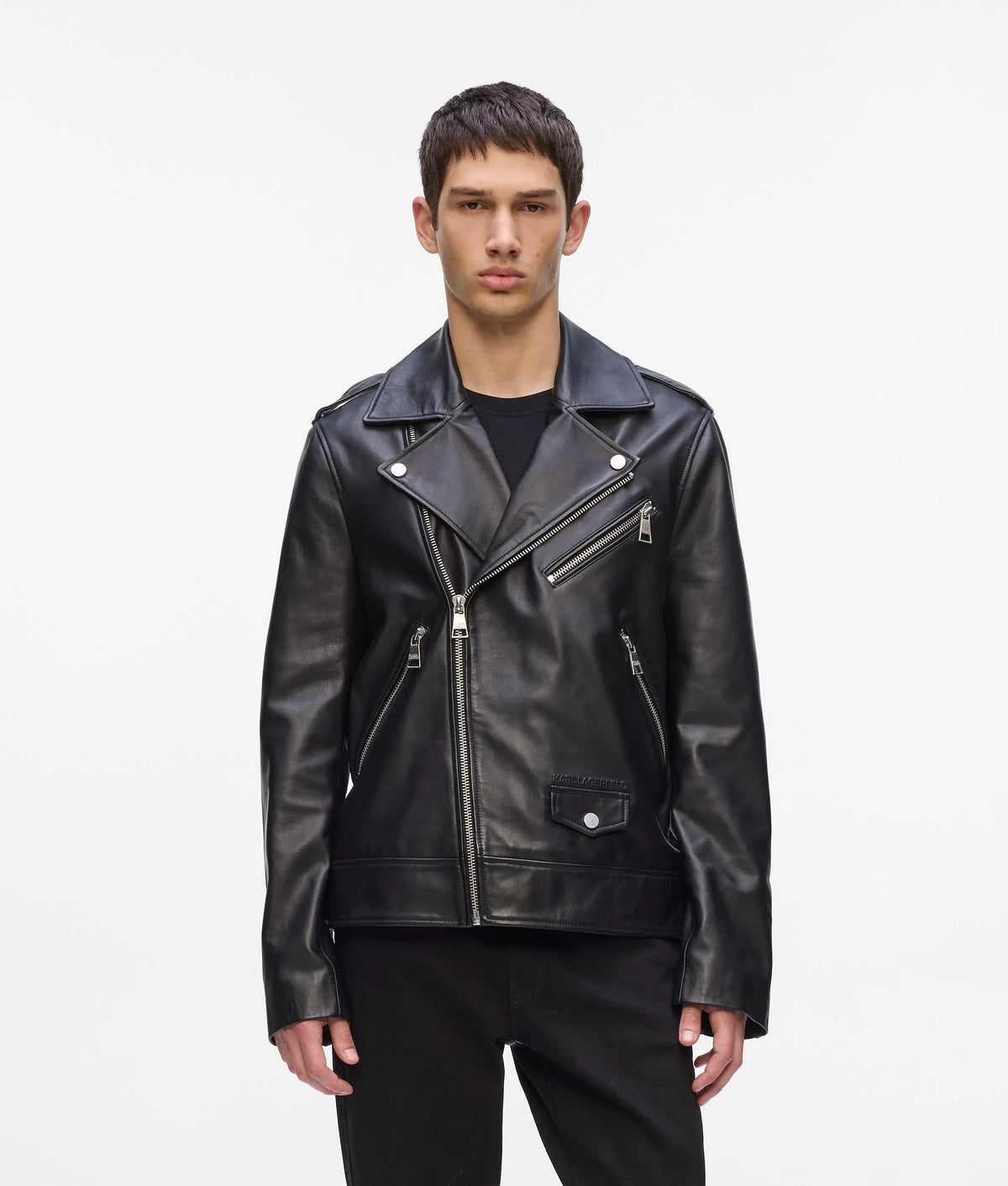 Karl Essential leather jacket