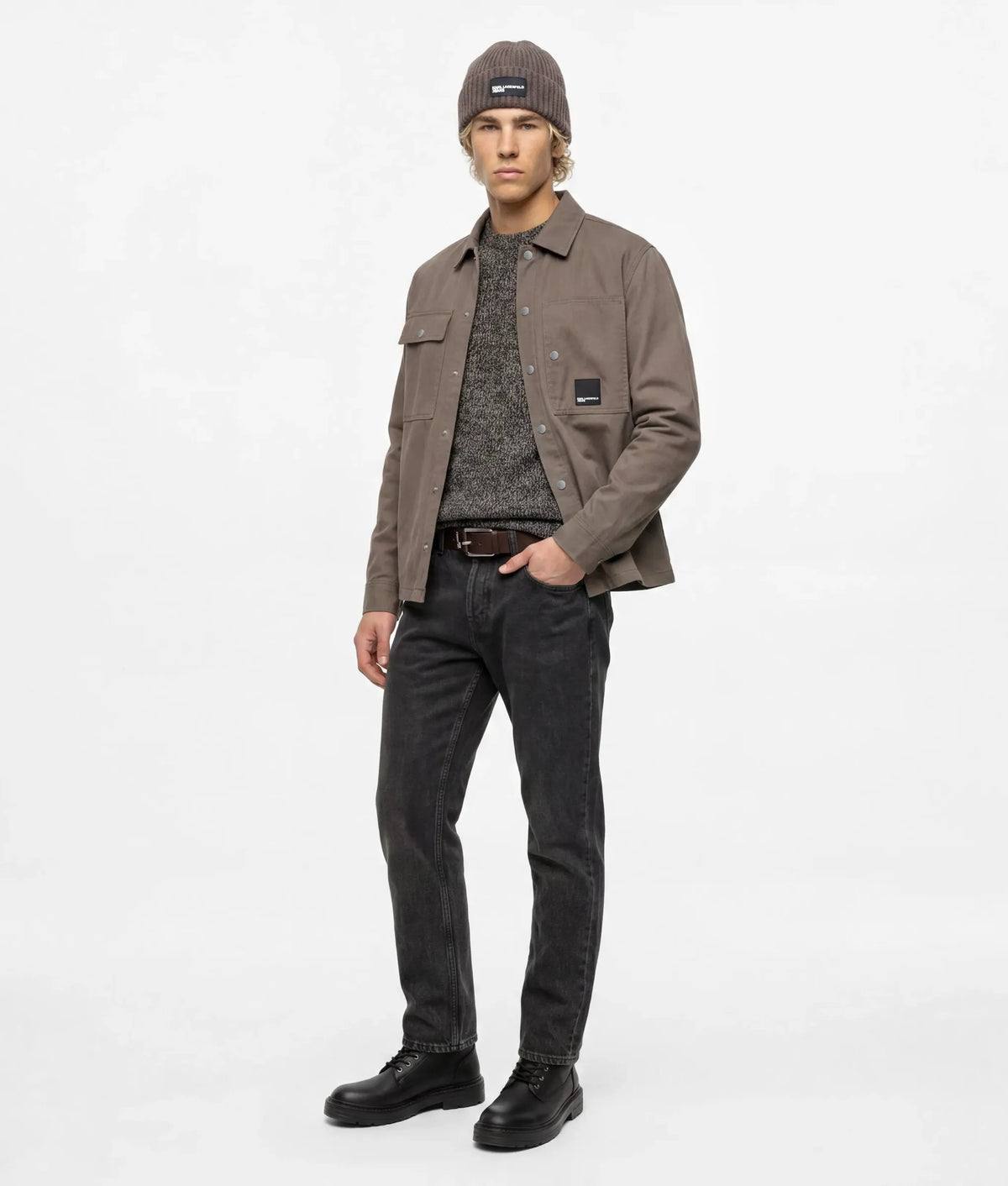 Canvas overshirt jacket