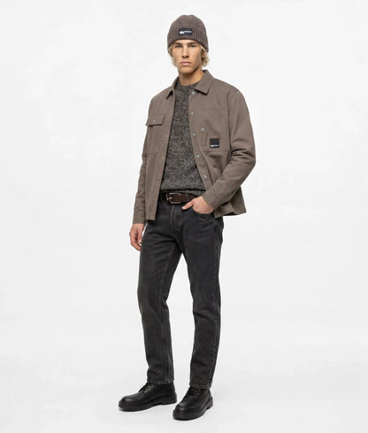 Canvas overshirt jacket