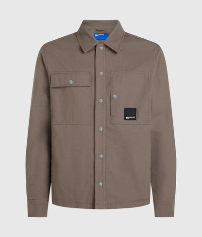 Canvas overshirt jacket