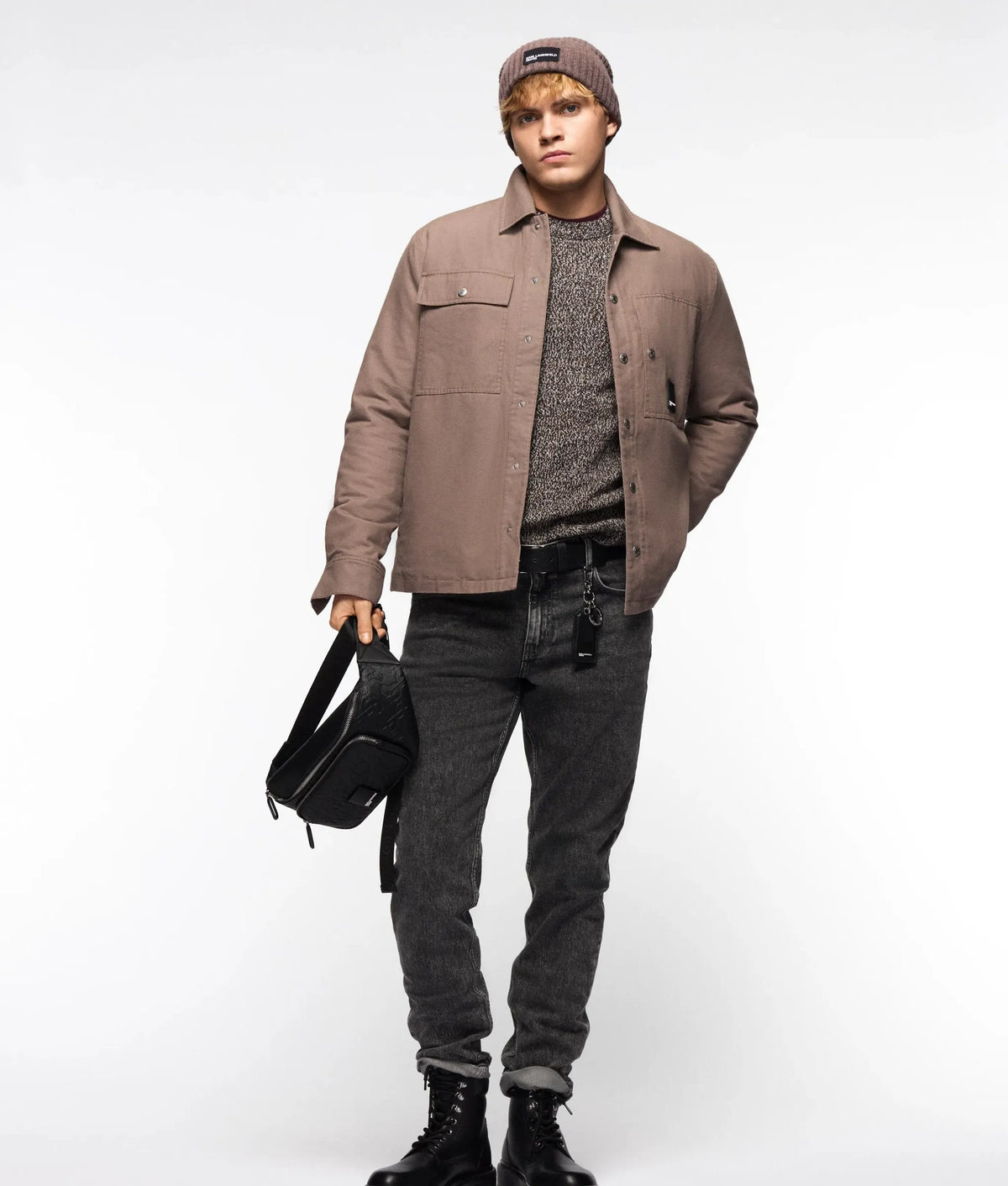 Canvas overshirt jacket