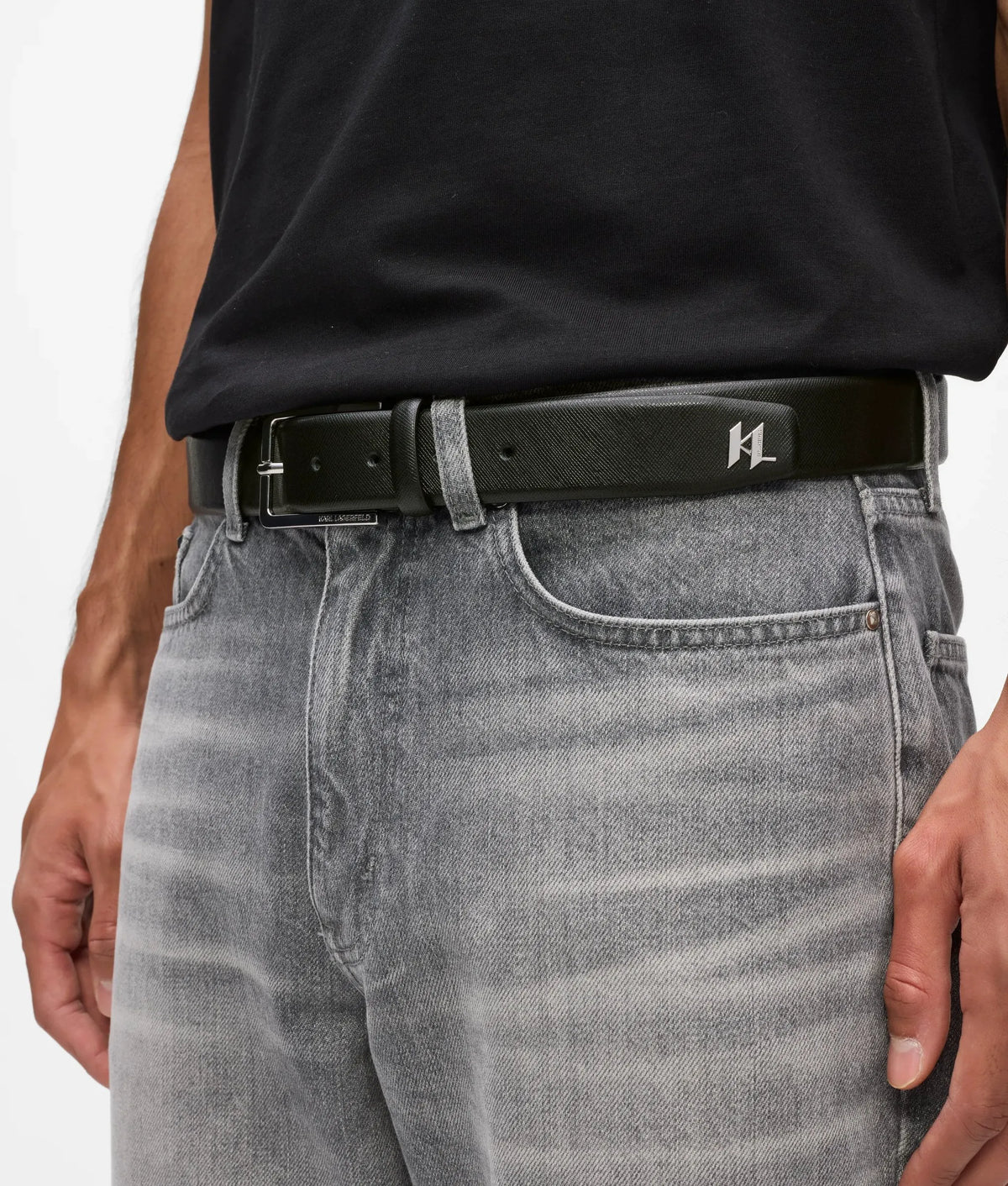 K/Monogram leather belt