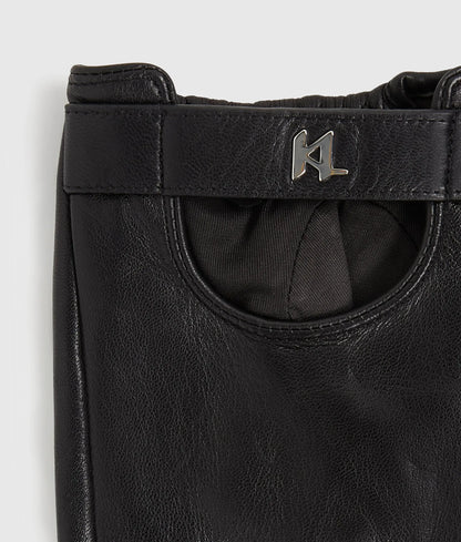 K/Monogram fingerless gloves