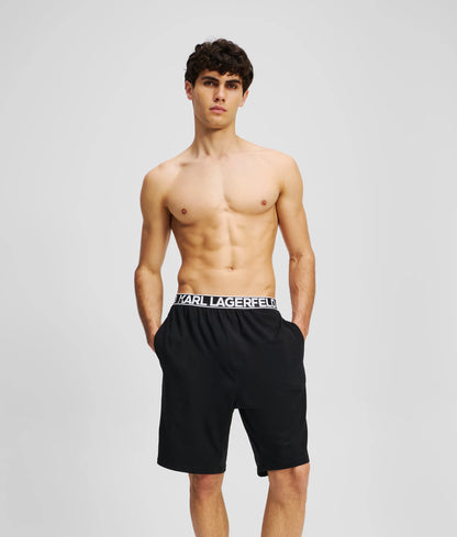 Logo pajama shorts