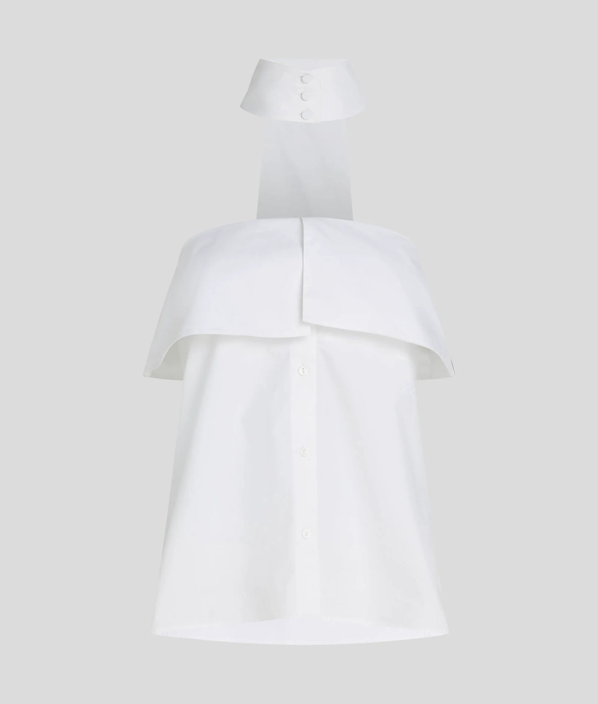 Strapless poplin shirt