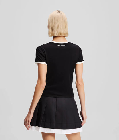 Ikon contrast piping T-shirt
