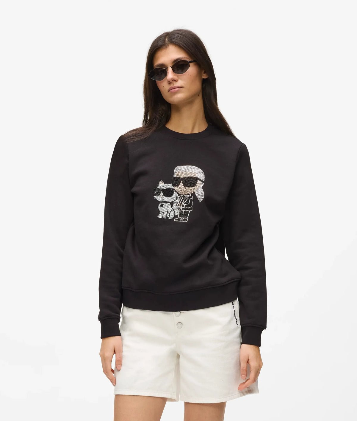 Ikon rhinestone Karl & Choupette sweatshirt