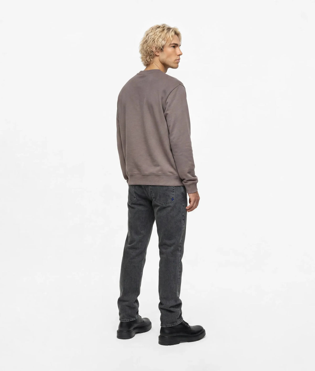 Stone black straight jeans