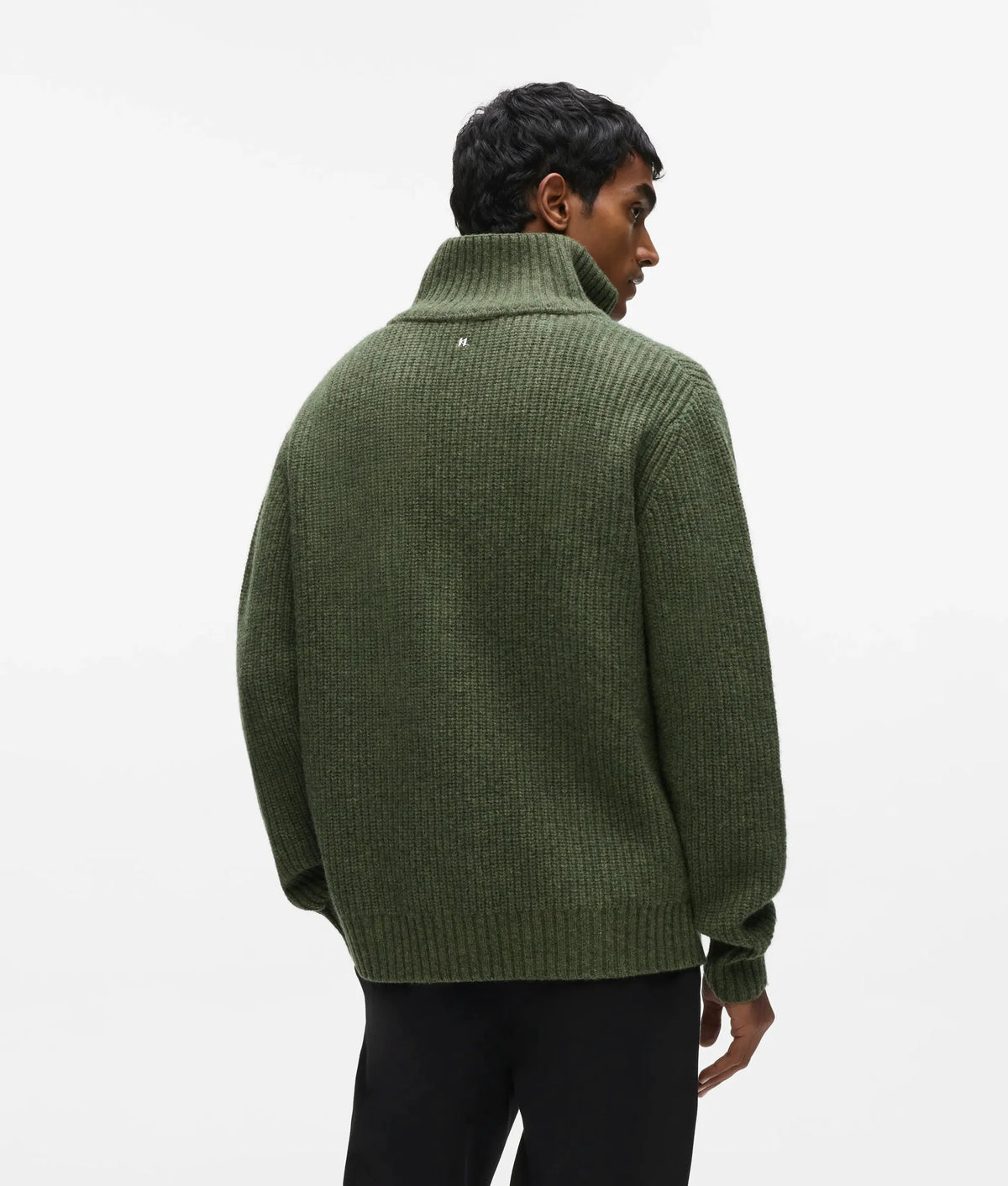 Half-zip turtleneck sweater