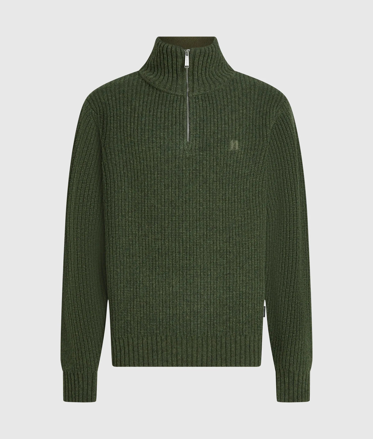 Half-zip turtleneck sweater
