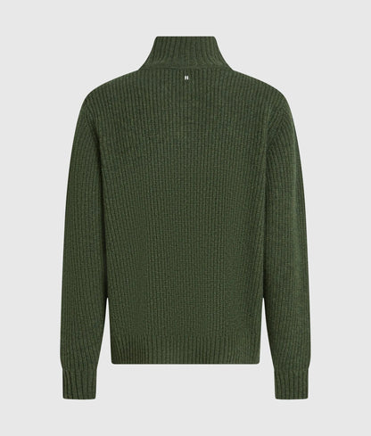 Half-zip turtleneck sweater