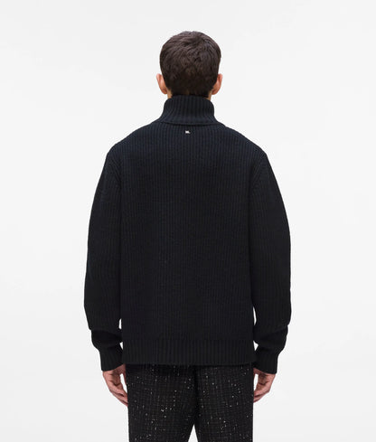 Half-zip turtleneck sweater