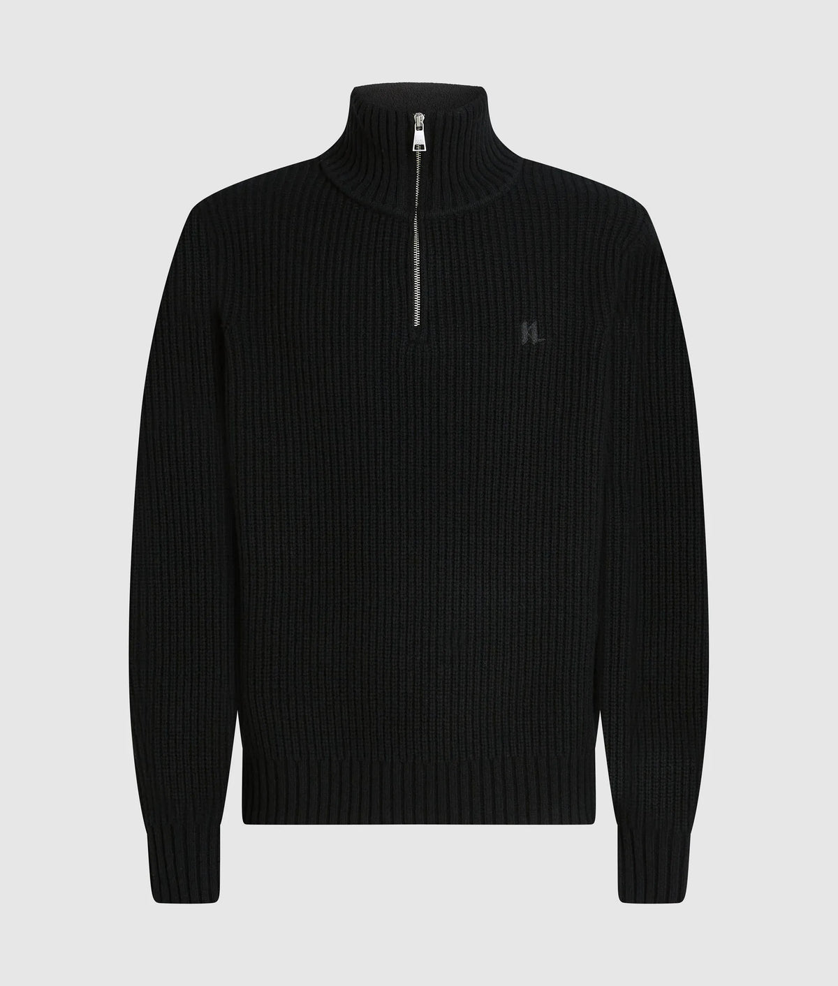 Half-zip turtleneck sweater