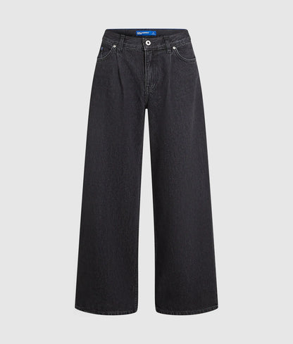Low-rise wide-leg jeans