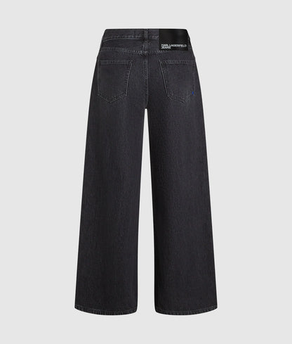 Low-rise wide-leg jeans