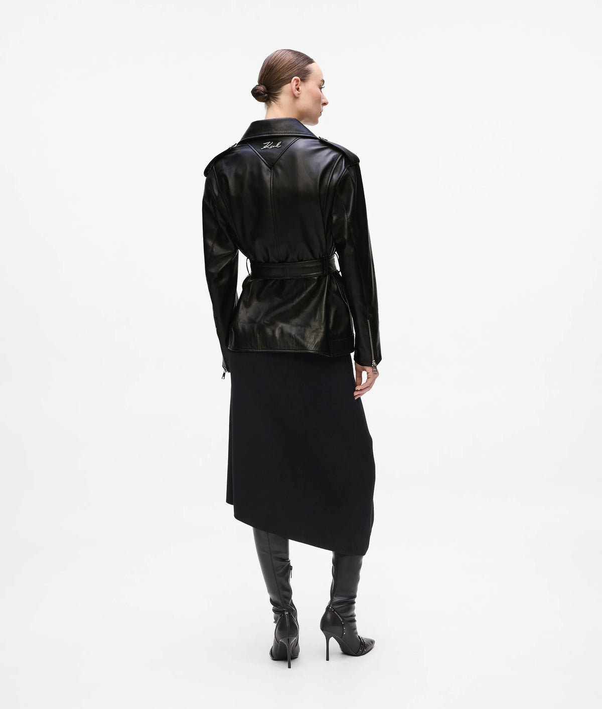 Oversized leather jacket