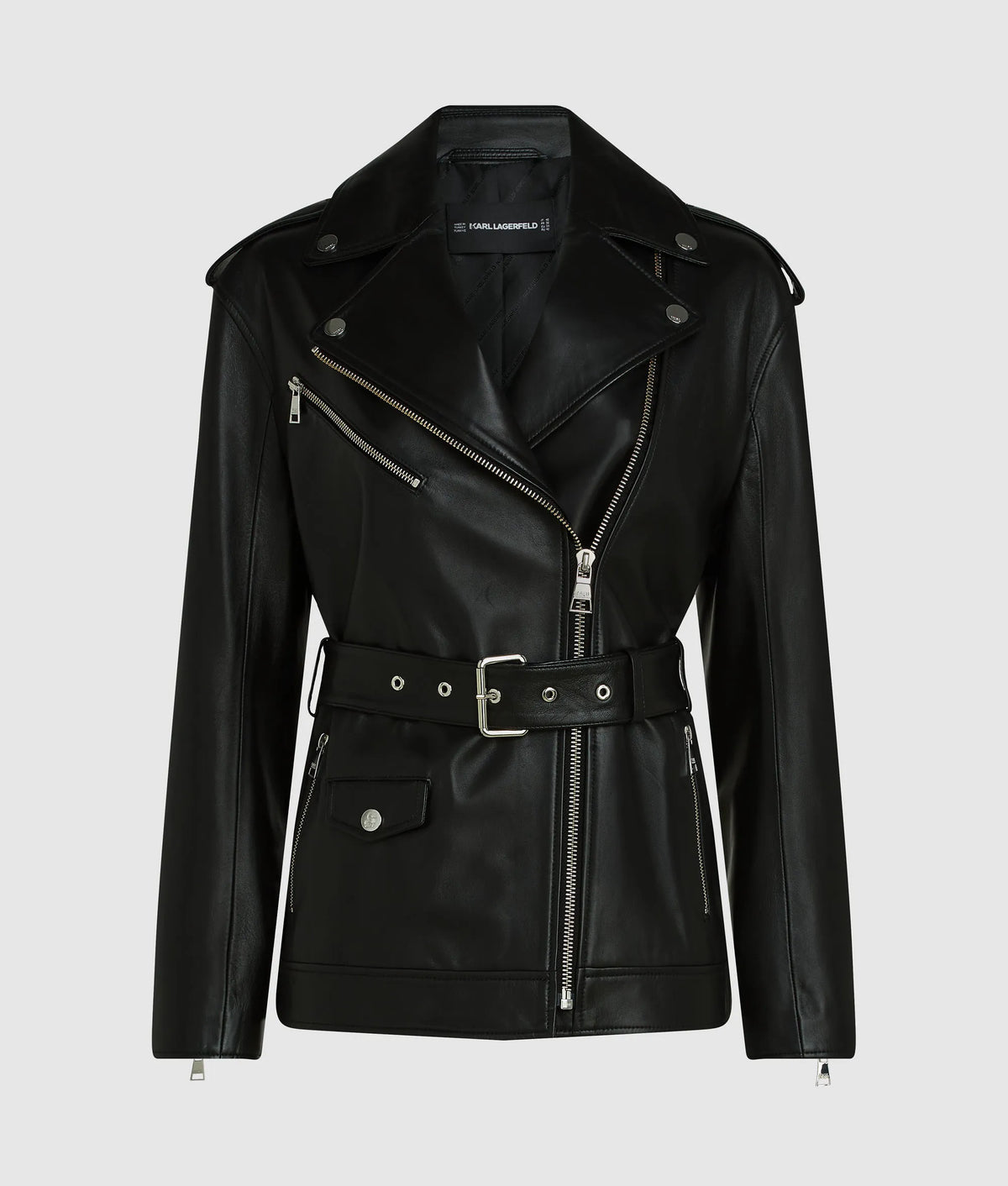 Oversized leather jacket