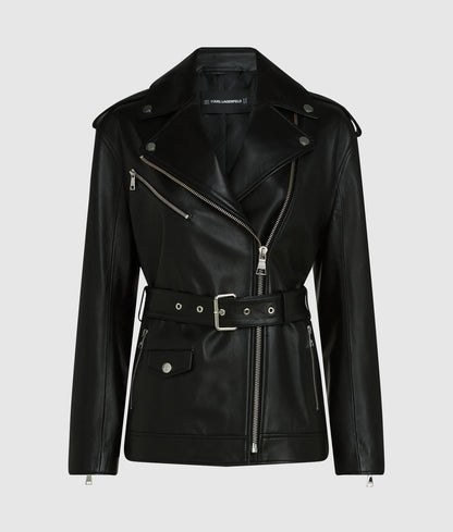 Oversized leather jacket