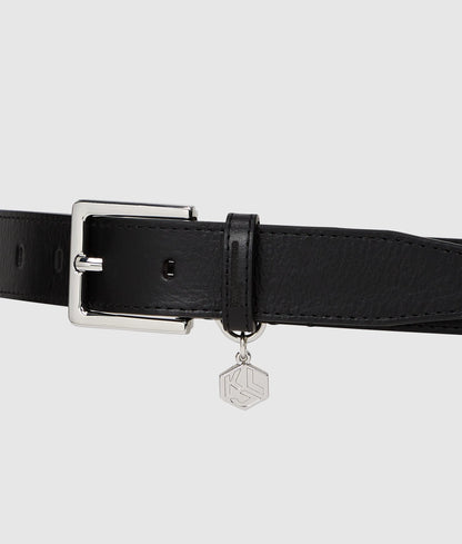 Logo charm belt