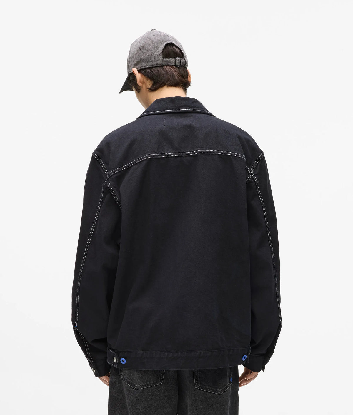 Contrast stitch jacket
