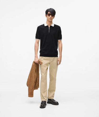 Contrast collar polo shirt