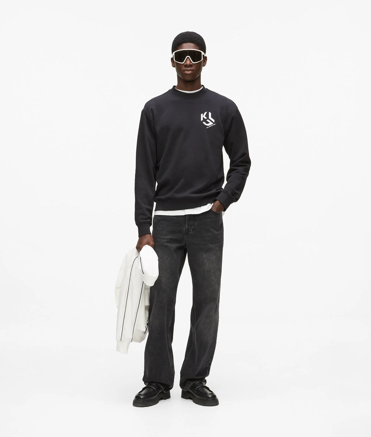 Monogram patch sweatshirt