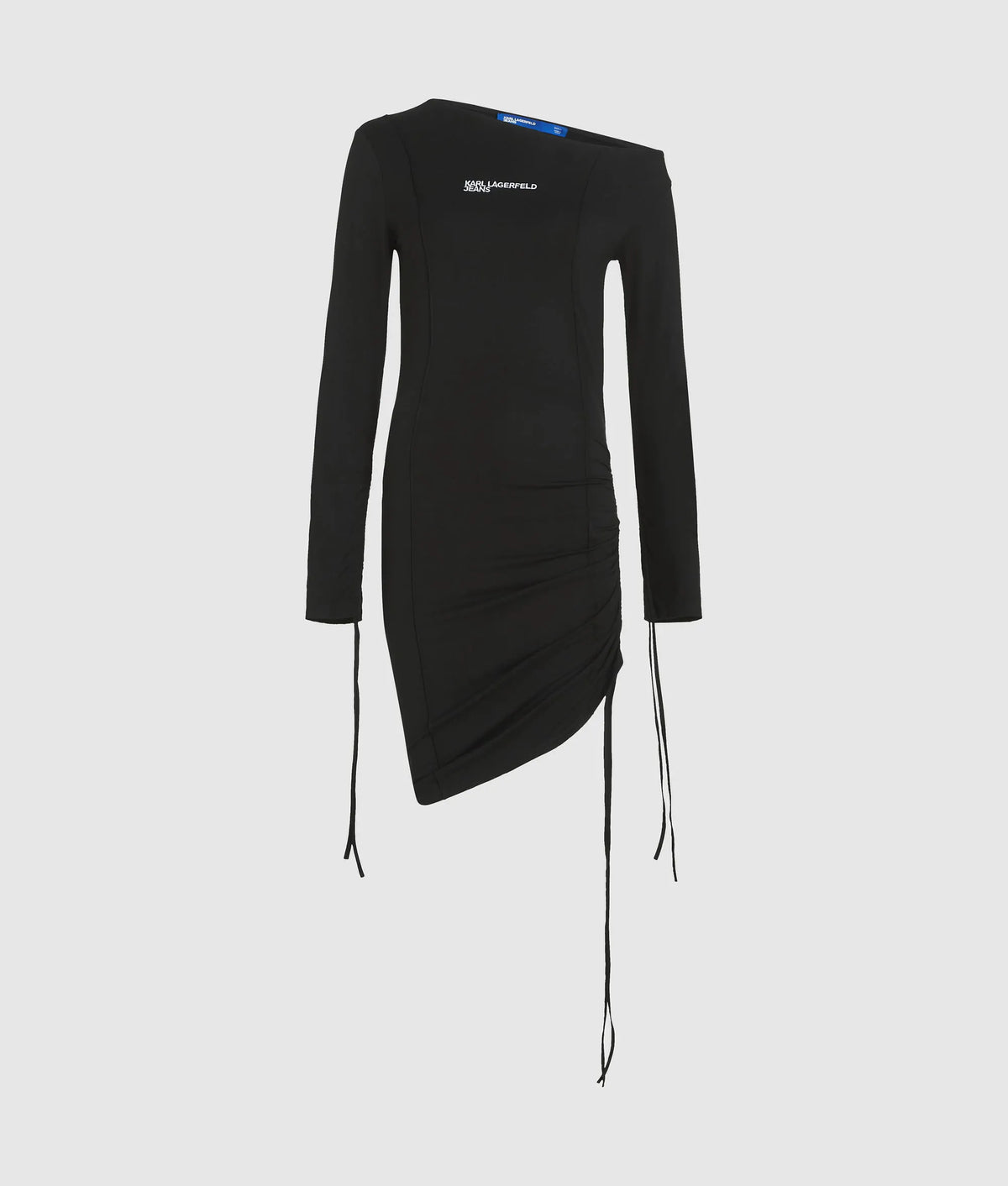 Off-shoulder drawstring dress