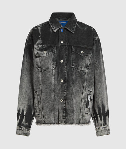 Bleached denim jacket