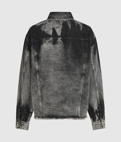 Bleached denim jacket