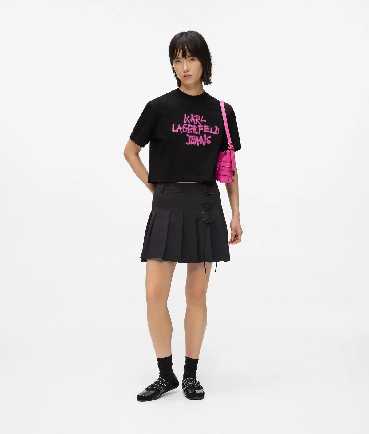 Cropped graffiti T-shirt