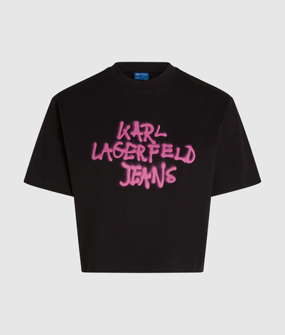 Cropped graffiti T-shirt