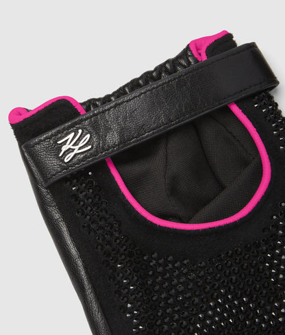 Exclusive K/Autograph rhinestone fingerless gloves