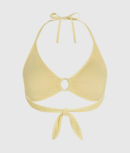 Crochet triangle bikini top