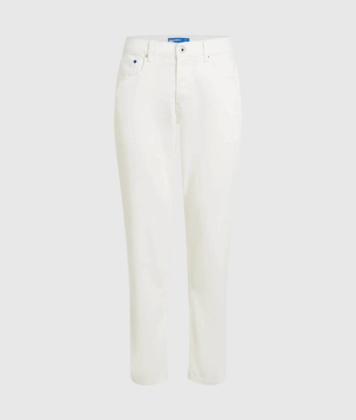 White tapered jeans